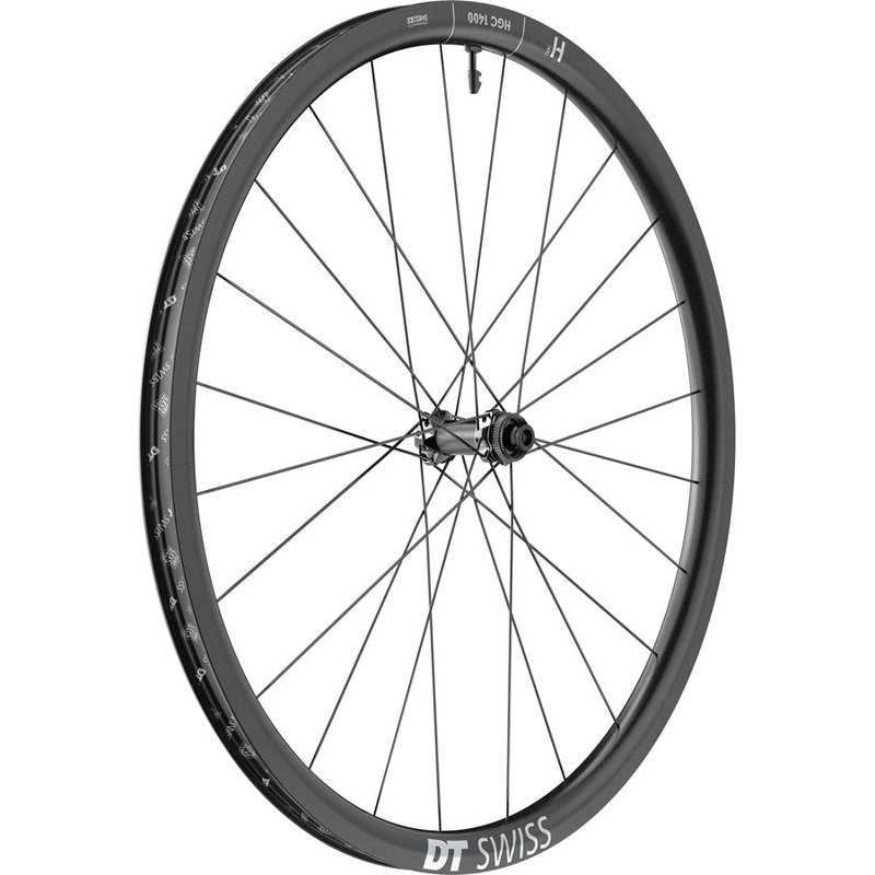 DT Swiss HGC 1400 Spline 30 Front Wheel – 700c, 12 x 110mm, Center-Lock, Black