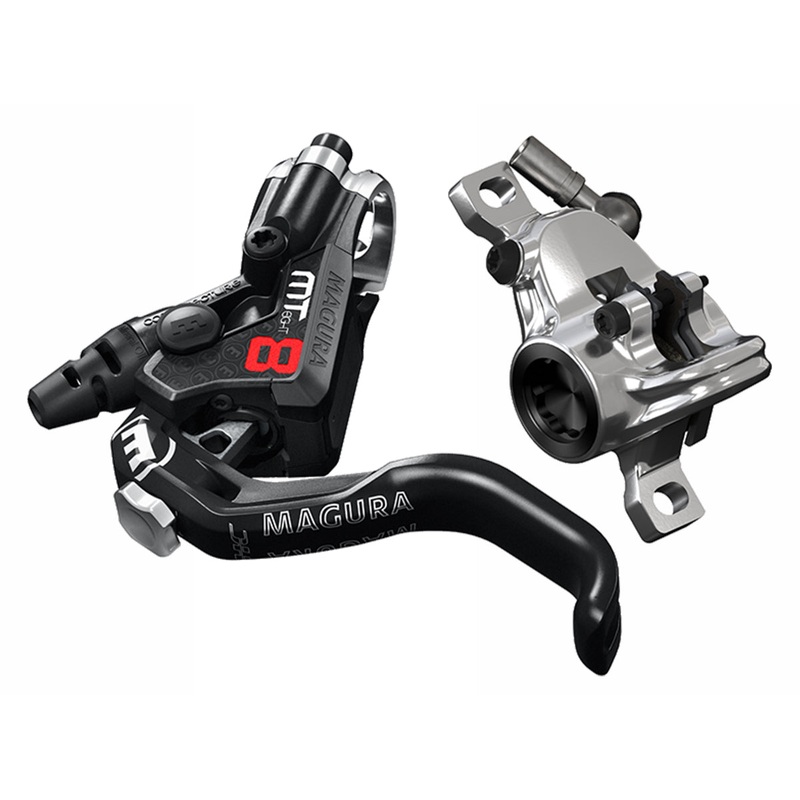 Magura MT8 PRO Disc Brake – Black-Red Black – Red 2000mm Hose