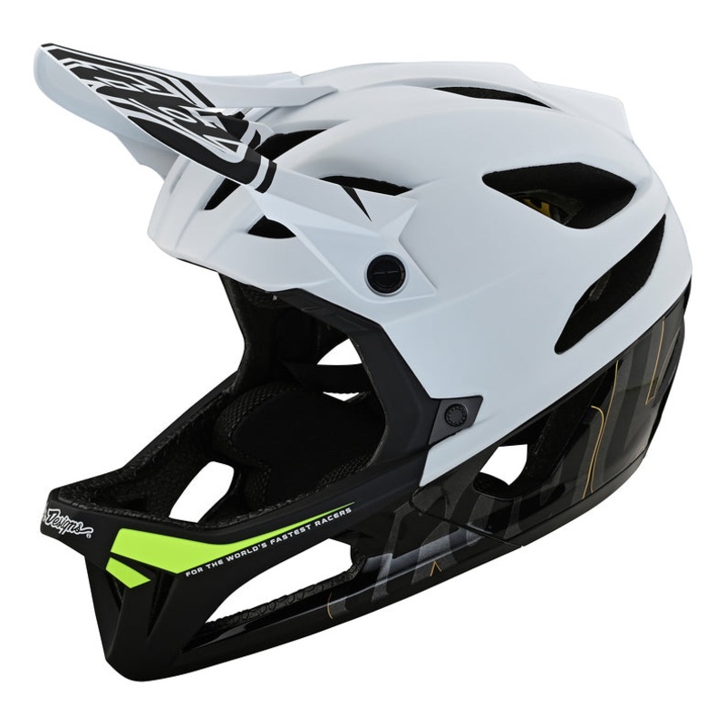 Troy Lee Designs Stage Full Face Helmet – MIPS – Signature – White – 2022 White X-Small/Small