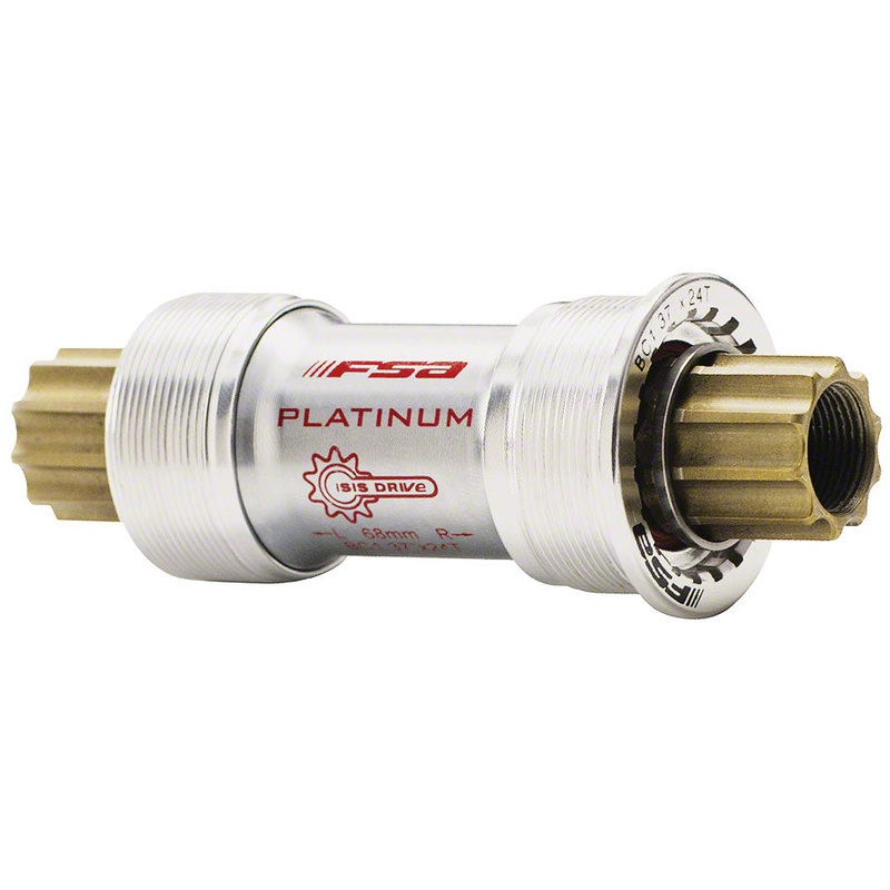 FSA Platinum ISIS Triple Sealed Bottom Bracket 68x113mm | High-Performance, Cold-Forged Aluminum, Titanium Nitride Coated Spindle for Cruiser & Mountain Bikes 113mm