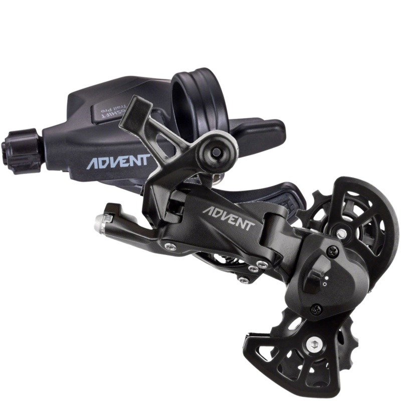 microSHIFT ADVENT 9-Speed Trail Shifter & Super Short Rear Derailleur Combo – Lightweight, Durable, Ergonomic Bike Components