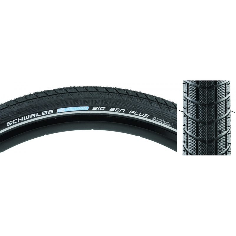 Schwalbe Big Ben Plus Perf SS GG 26×2.15 Clincher Wire TPI 50 Black/Bsk/Ref 11101123