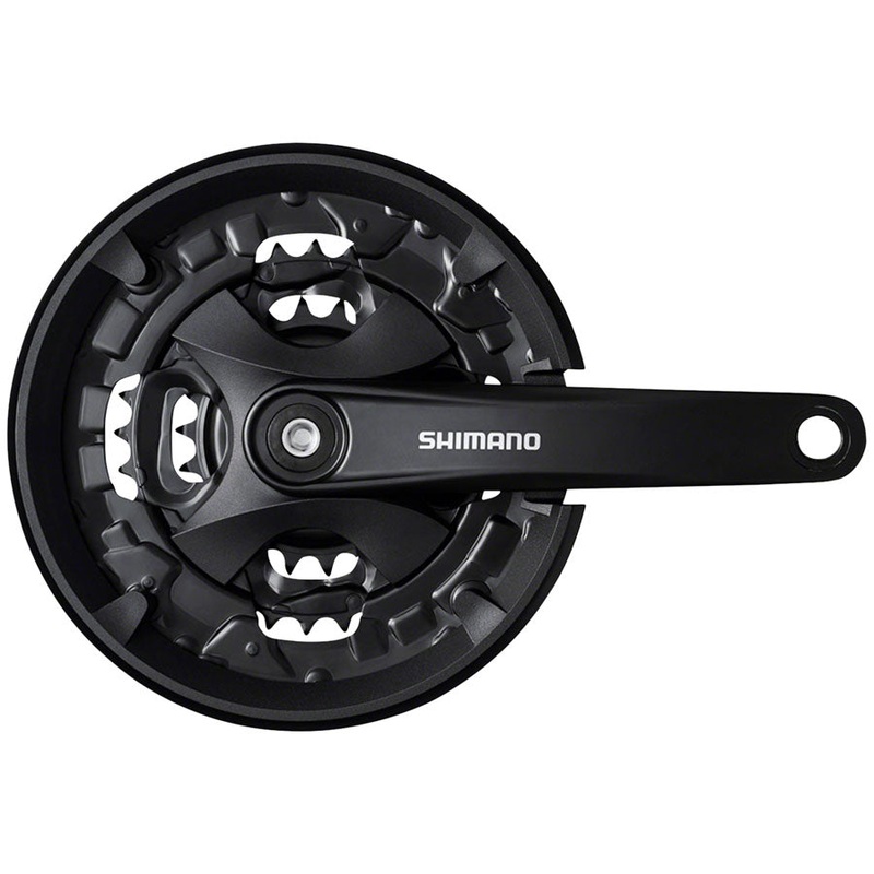Shimano FC-MT101 Crankset – 175mm 9-Speed 40/30/22t Square Taper JIS Spindle Interface 50mm Chainline BLK