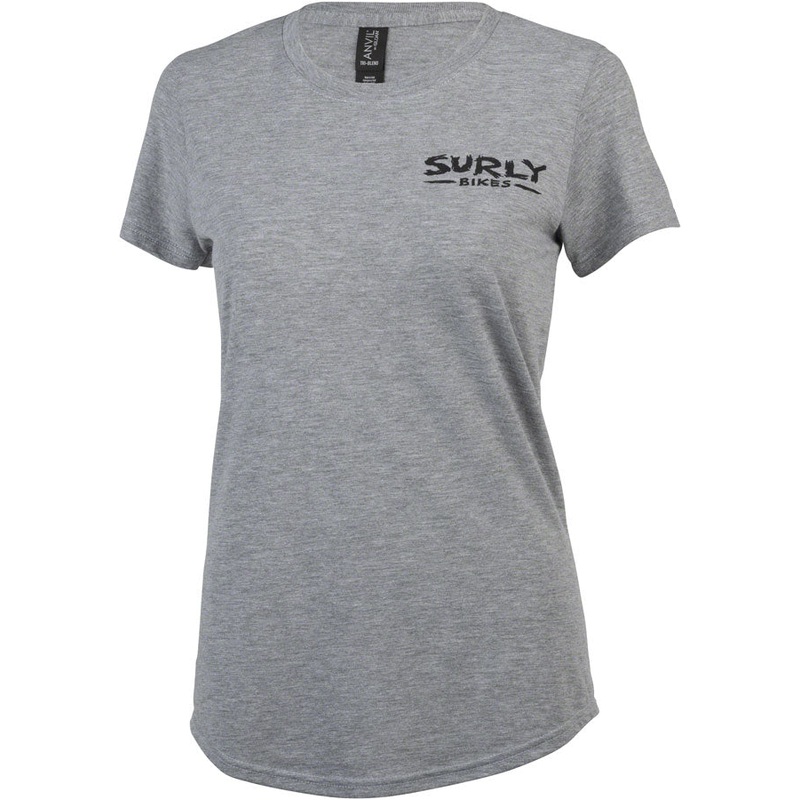 Surly The Ultimate Frisbee Womens T-Shirt – Gray Medium