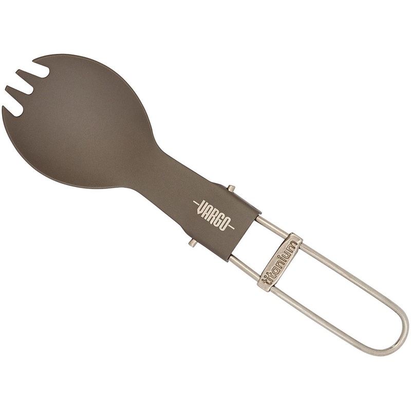 Vargo Titanium Folding Spork: Lightweight Camping Flatware for On-the-Go Dining