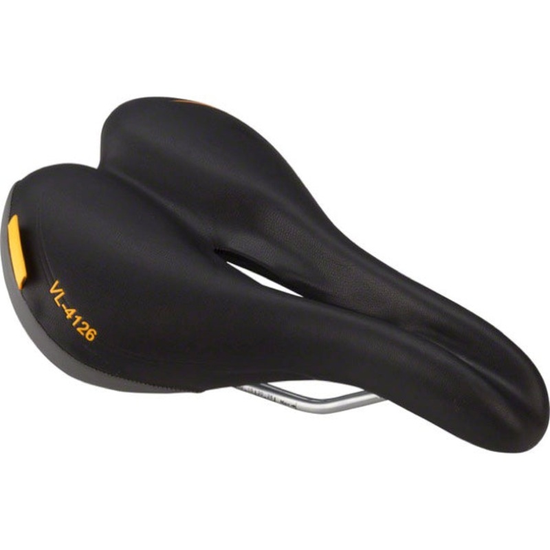 Velo Plush Pump Saddle – Womens – Black Black Steel Rail