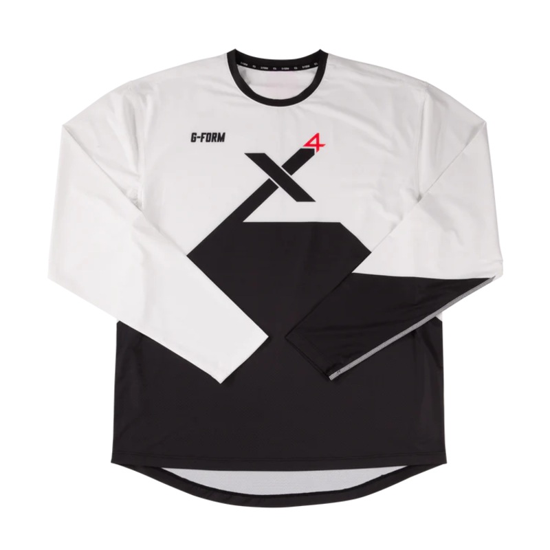 G-Form Pro-X4 Long Sleeve MTB Jersey – White-Black White – Black Small