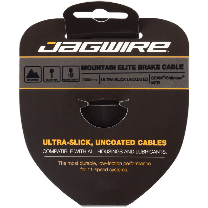 Jagwire Elite Ultra-Slick Brake Cable 1.5x2000mm Polished Slick Stainless SRAM/Shimano MTB