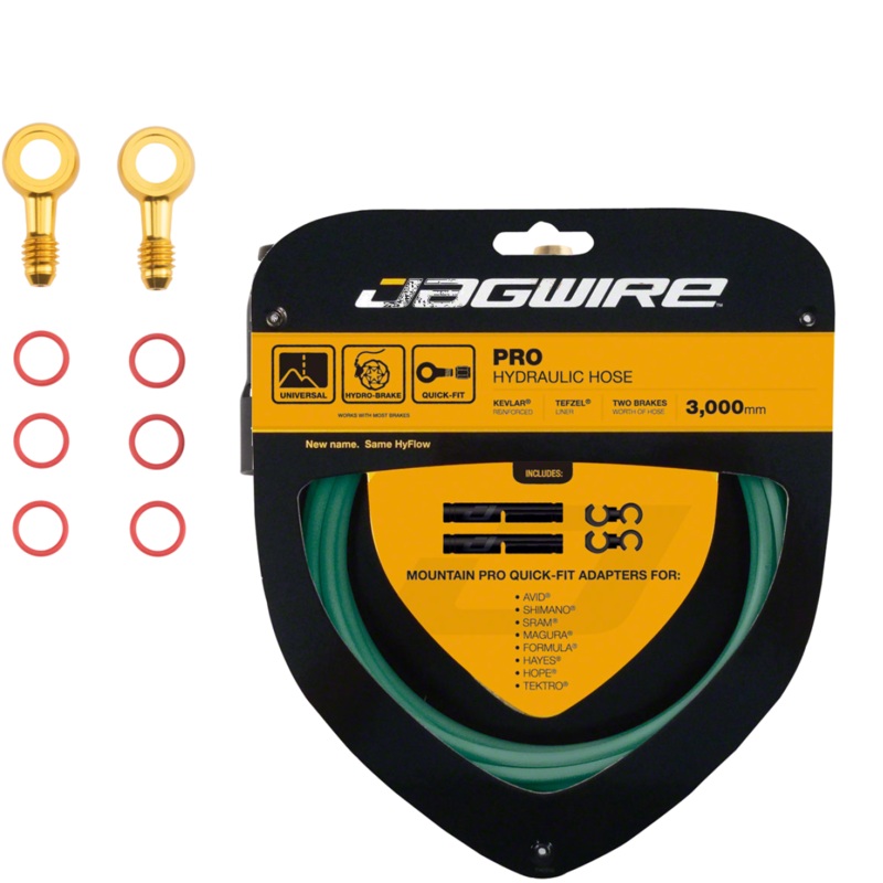 Jagwire Pro Hydraulic Disc Brake Hose Kit & Quick-Fit Adaptor Bundle for Shimano XTR, XT, SLX, ZEE