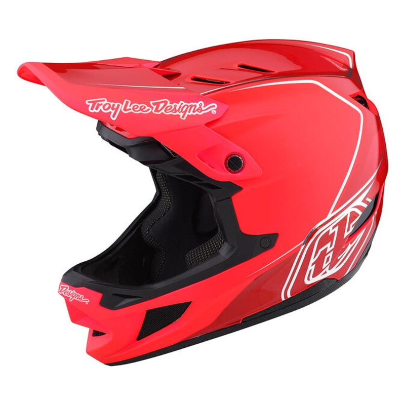 Troy Lee Designs D4 Composite Full Face Helmet – Shadow – Glo Red – 2022 Glo Red X-Small