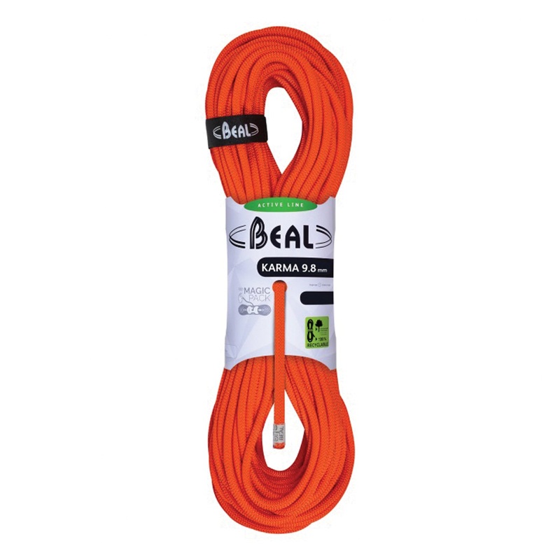 Beal Karma 9.8mm x 70m Orange Climbing Rope – Active Line/Classic