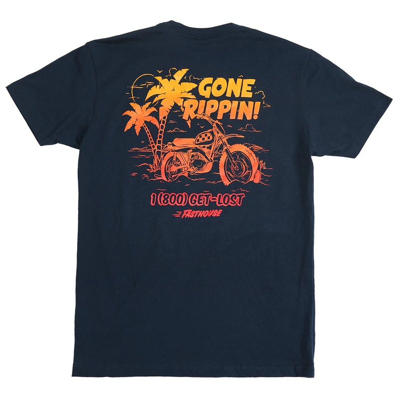 Fasthouse Gone Rippin Tee – Navy Navy Medium