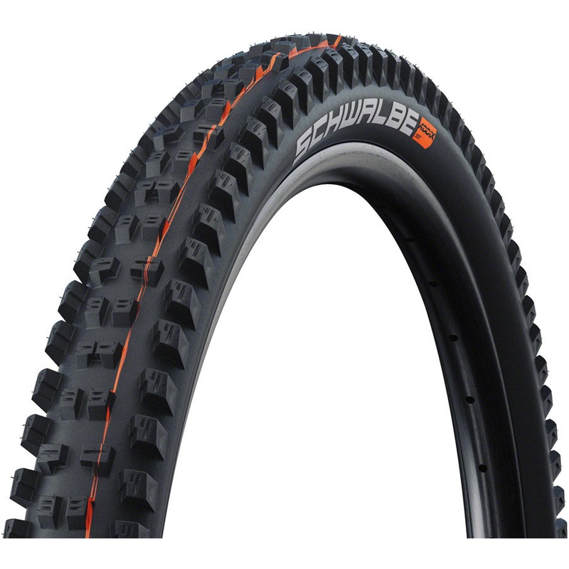 Schwalbe Tacky Chan Tire – 27.5 x 2.40, Tubeless, Folding, Black, Evolution Line, Super Downhill, Addix Ultra Soft, E-50