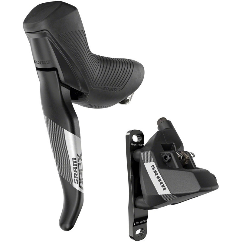 SRAM Apex Disc Brake and Lever – Left/Rear, Flat Mount, 2-Piston, 20mm Offset, Black, A1