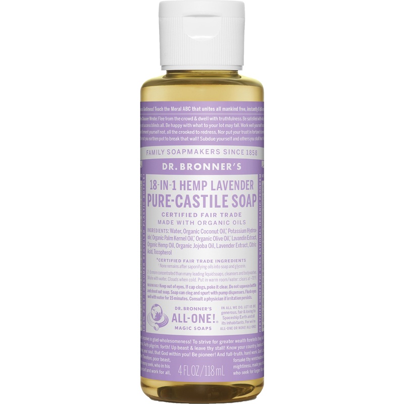 Dr. Bronner’s Lavender Liquid Soap & Shampoo – 4 oz Travel Size