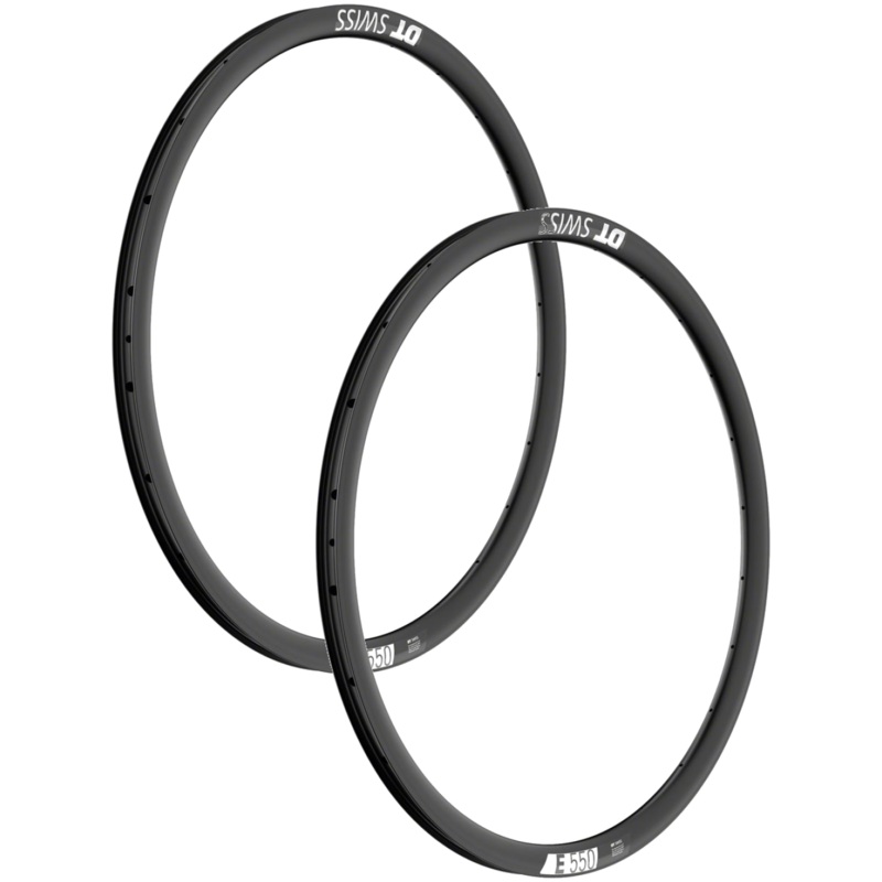 DT Swiss E 550 700c Disc Rim Pair | Aero-Optimized Alloy Tubeless Ready Wheelset