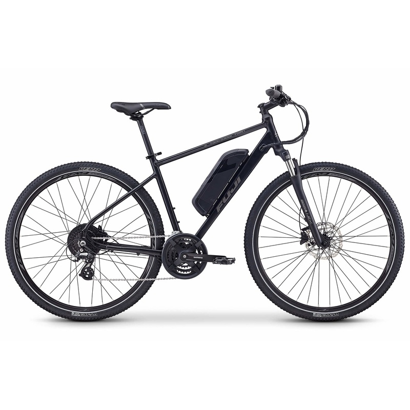 Fuji E-Traverse 2.1 USA Electric Bike – Satin Black Satin Black 58cm (23″) – Large