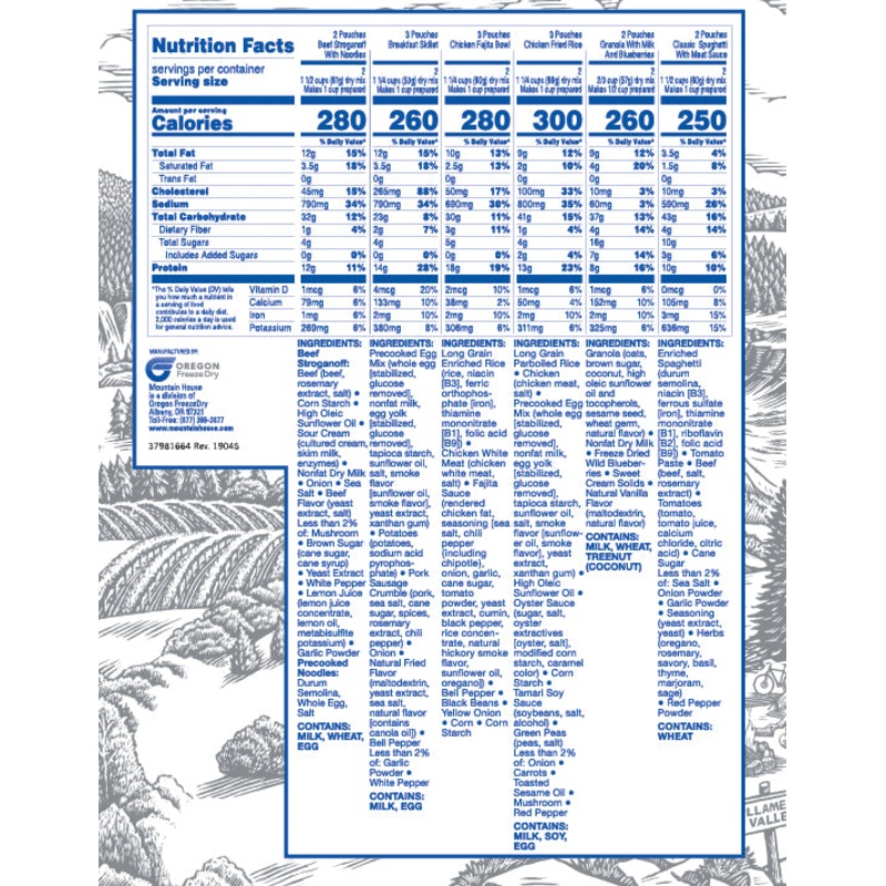 Mountain House Emergency Food Buckets | Long Shelf Life Freeze Dried Meals for Outdoor Adventures & Long-Term Storage EXPEDITION