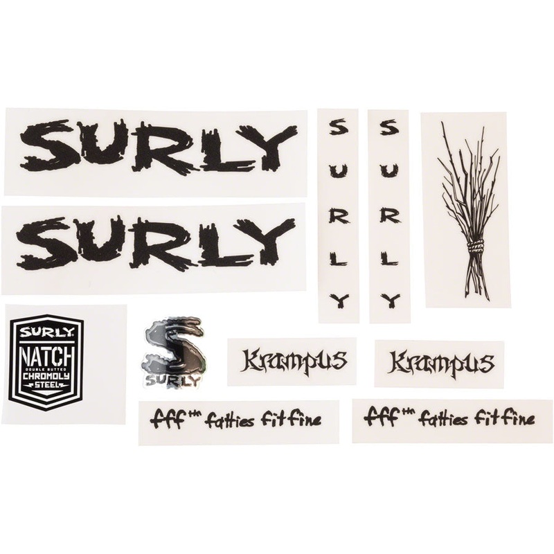 Surly Krampus Decal Set – Metallic Black