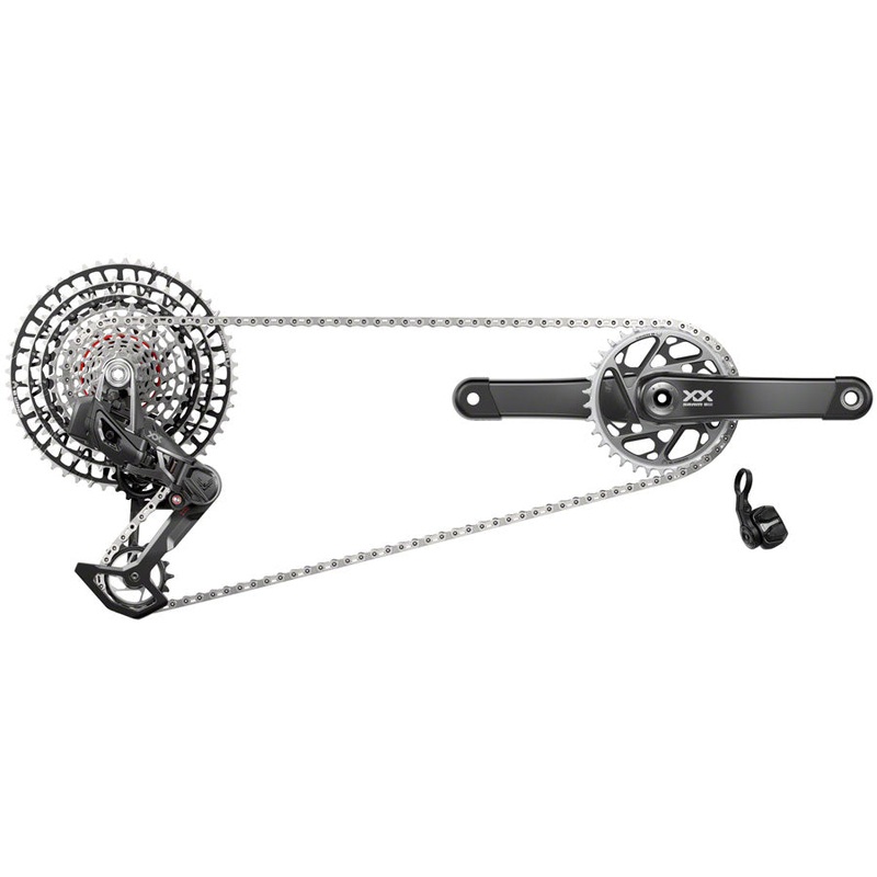 SRAM XX SL T-Type Eagle AXS Transmission Groupset  Lightweight Carbon, Advanced HHXChain, 10-52t Cassette, 170/175mm Crank & 55mm Chainline for Cross-Country Racing 170×34 DUB