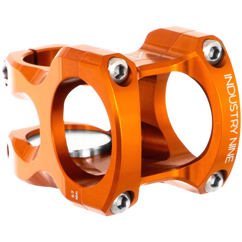 Industry Nine A35 Stem – 40mm, 35 Clamp, +/-8, 1 1/8″, Aluminum, Orange