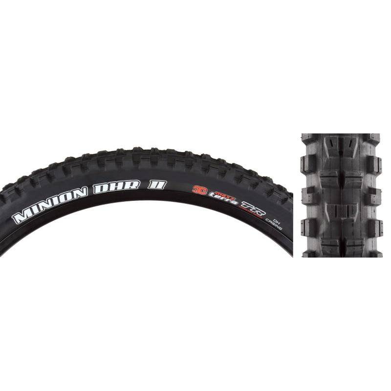 Maxxis Minion DHR II Tire – 27.5 x 2.5 Tubeless Folding BLK 3C MaxxTerra DH