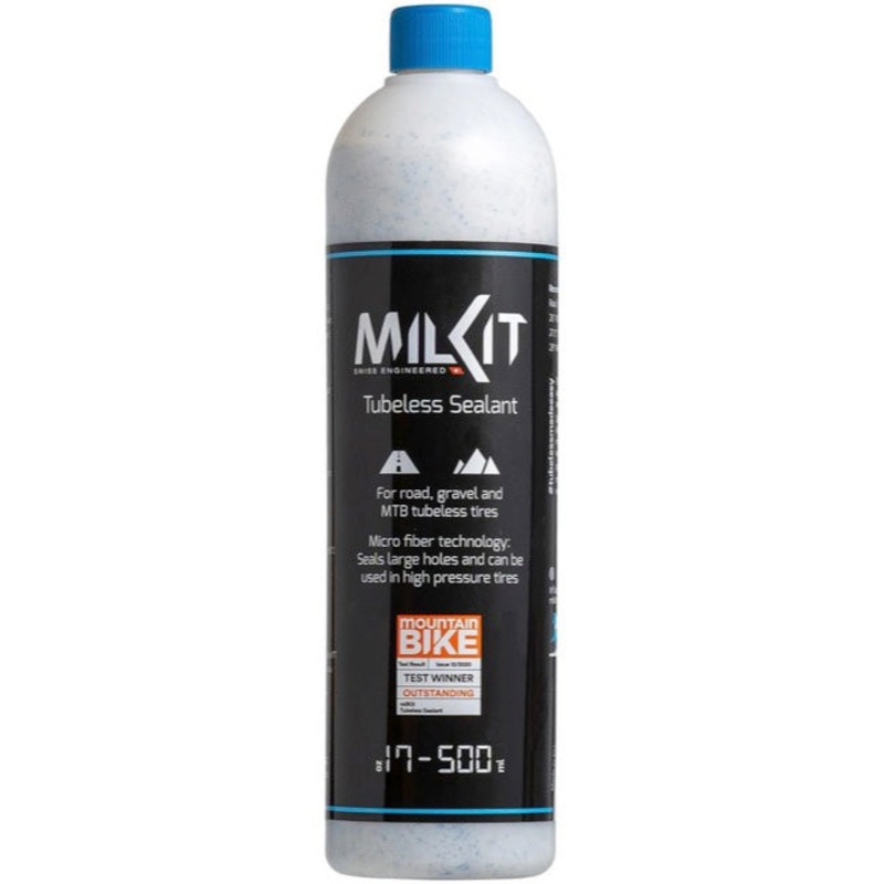 MilKit Tubeless Rim and Tire Sealant – Superior Puncture Protection, Long-Lasting, Ammonia-Free, CO2 Compatible for Mountain & Road Bikes 500ml (16.9oz)