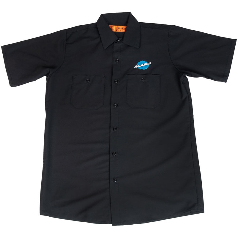 Park Tool Men’s Mechanic Shirts  Wrinkle-Free Poly-Cotton Workwear with Pockets, Logo, and Durable Comfort for Bike Repairs MD
