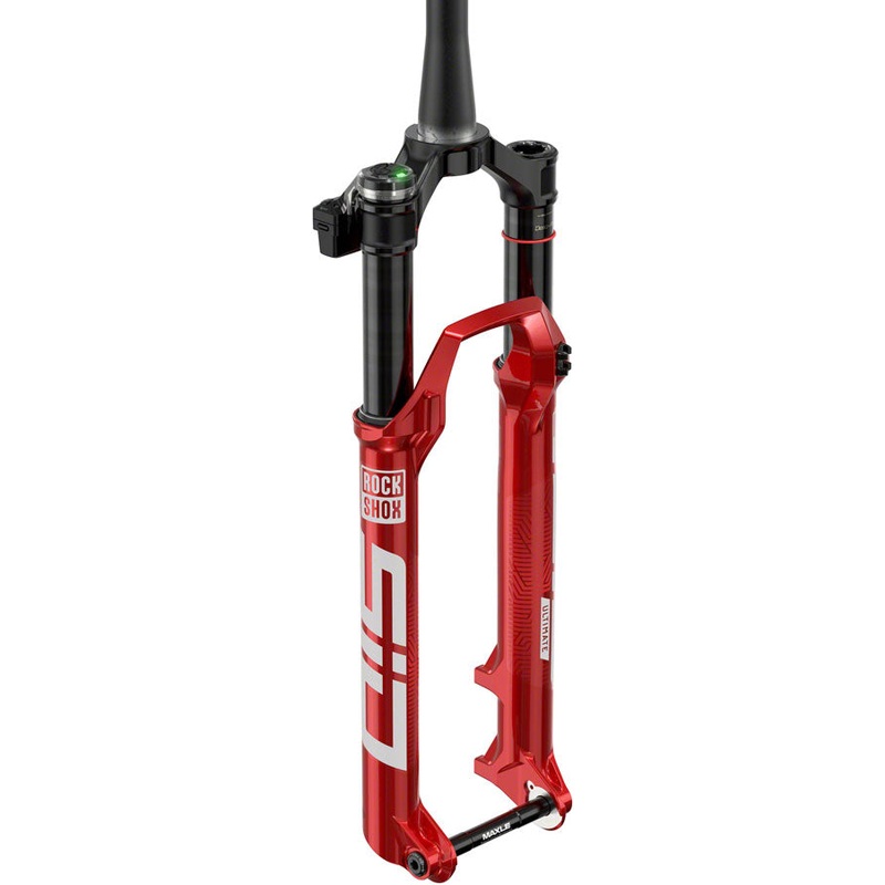 RockShox SID Ultimate Flight Attendant Race Day 29″ XC Suspension Fork with Electronic Damping, Tapered Steerer, 120mm Travel & Advanced Terrain-Adapting Technology Red