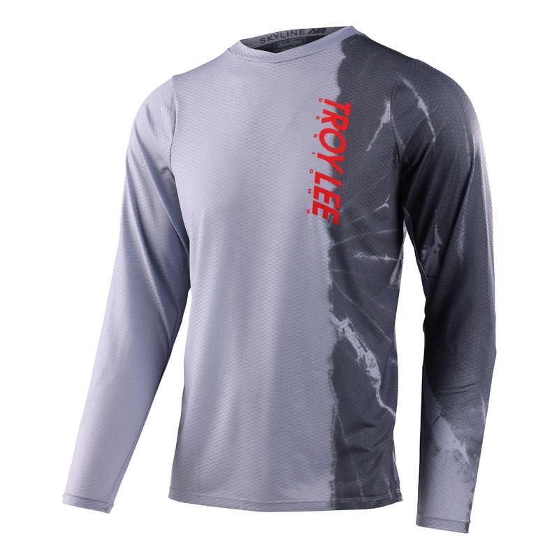 Troy Lee Designs Skyline Air Long Sleeve MTB Jersey – Half Dye – Cement – 2023 Cement Small