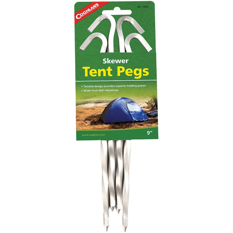 Coghlans Skewer Pegs 9″ – Set of 4 Durable Stakes & Pegs for Secure Camping