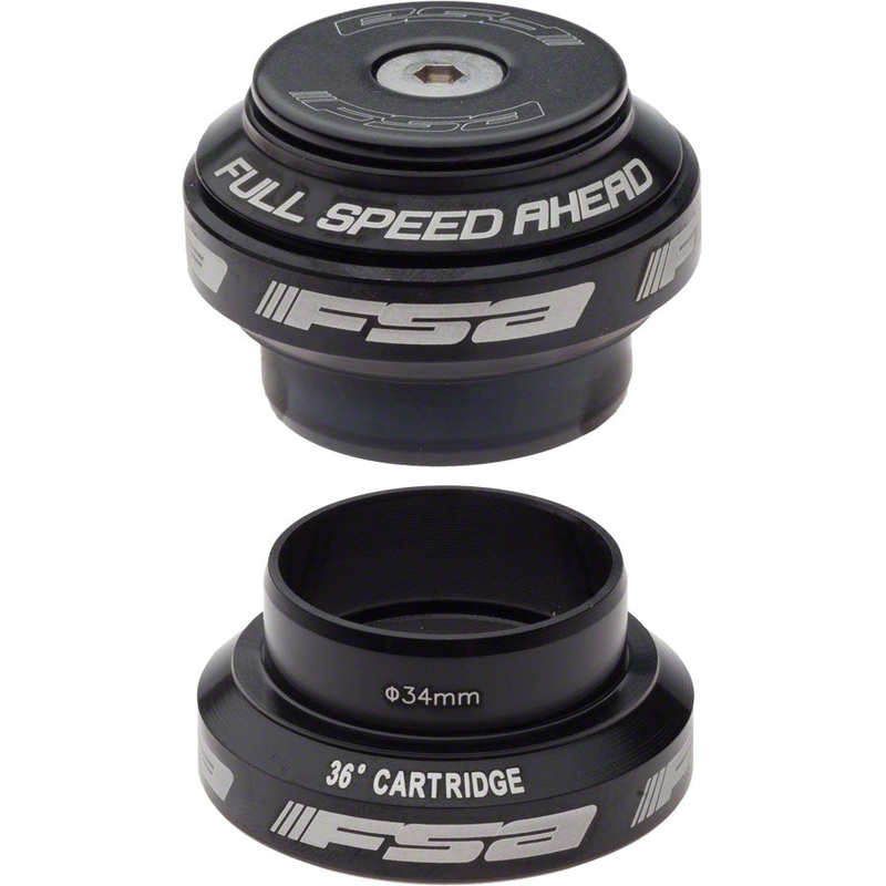 FSA Orbit MX 1-1/8 Threadless Black Headset 30mm Crown Race 28.6mm Threadless