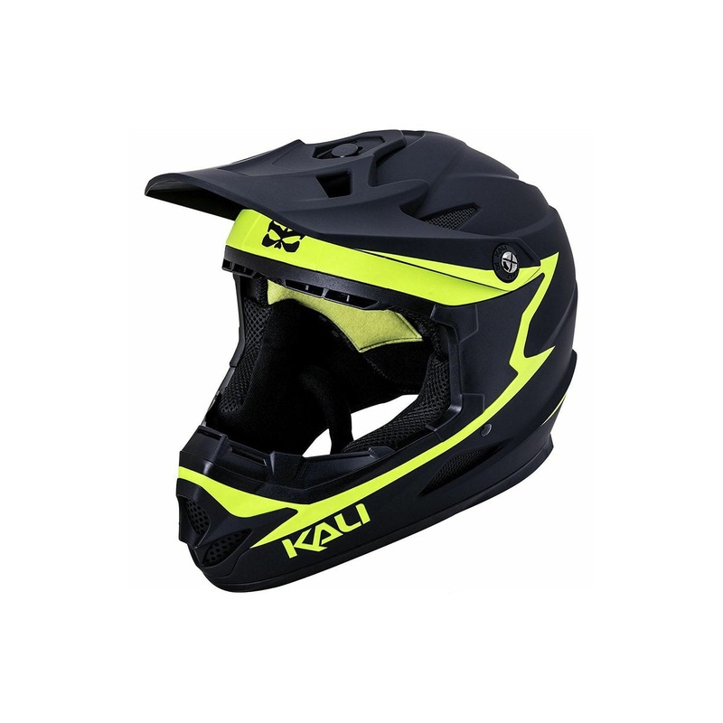 Kali Zoka Full Face Helmet – Rekoning – Youth – Matt Black-Fluo Yellow Matt Black – Fluo Yellow Medium