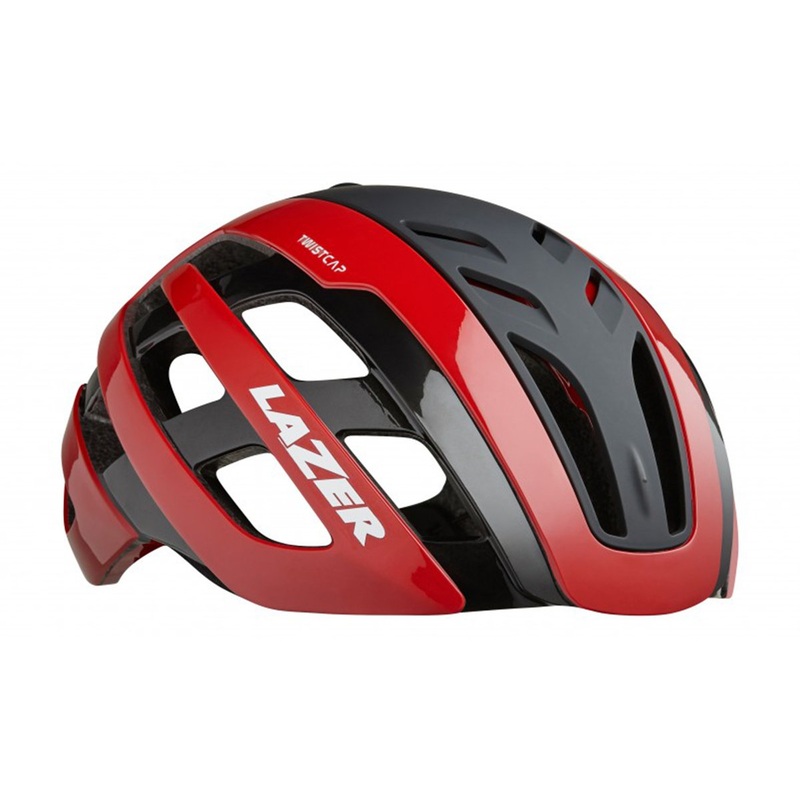 Lazer Century Road Helmet – Red Black – 2020 Red Black Small Rear Mounted LED Light