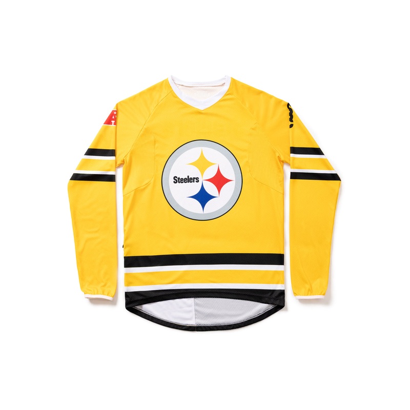 #NFLJ-PIT  NFL Collection | Long Sleeve MTB Jersey  Pittsburgh Steelers (Size Small, Like-New  Used for Photos)
