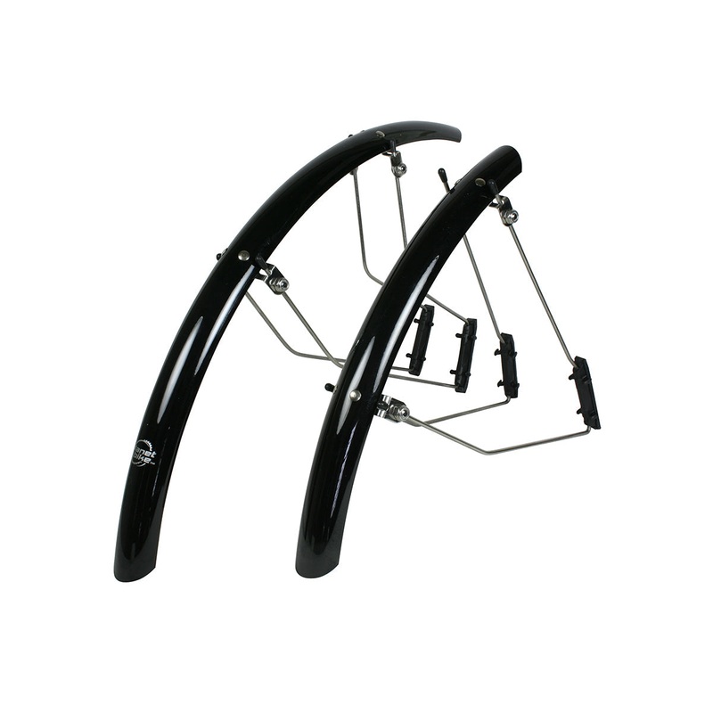 Planet Bike Speedez 700c Road Fender Set – Black Black 35mm – 25c