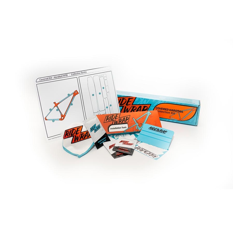 RideWrap Covered Hardtail MTB Frame Protection Kit – Matte