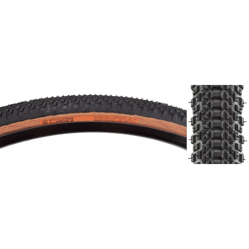 WTB Vulpine Tire – 700 x 36 TCS Tubeless Folding BLK/Tan Light/Fast Rolling Dual DNA