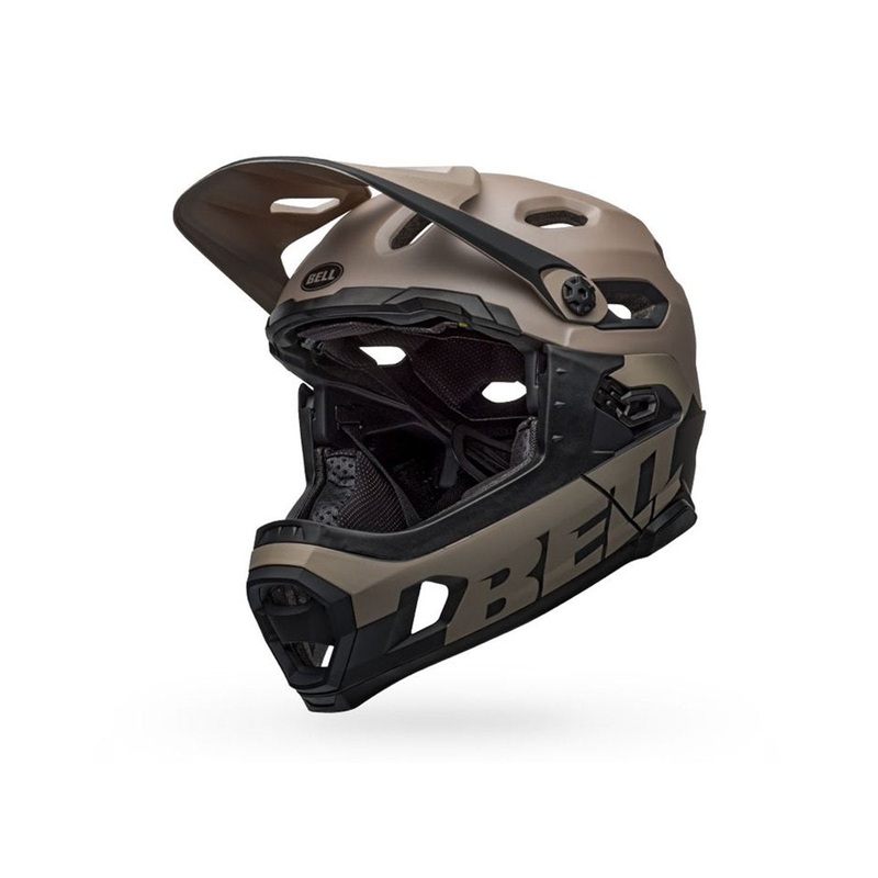 Bell Super DH Spherical Full Face Helmet – Matt Gloss Sand-Black Matt Gloss Sand – Black Small