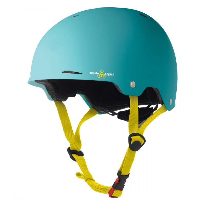 Bike Helmet Triple Eight Dual Certified Gotham Grooved EPS Fit Dial Teal Small/Medium