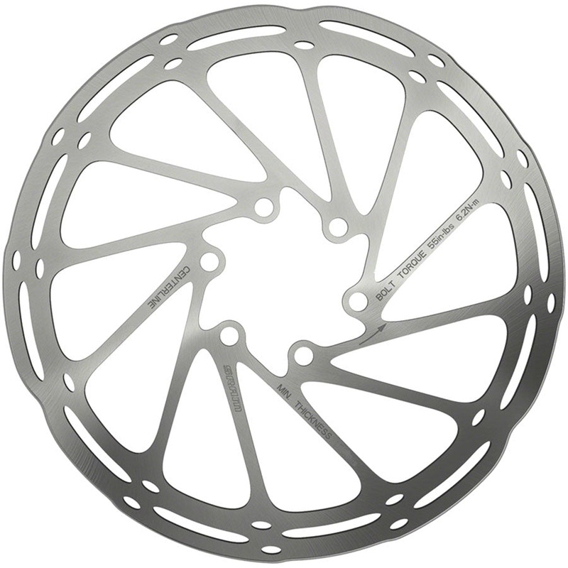 SRAM CenterLine Disc Brake Rotors  180mm & 200mm, 6-Bolt, One-Piece Steel, UCI-Compliant, Compatible with Road & Mountain Bikes 200mm