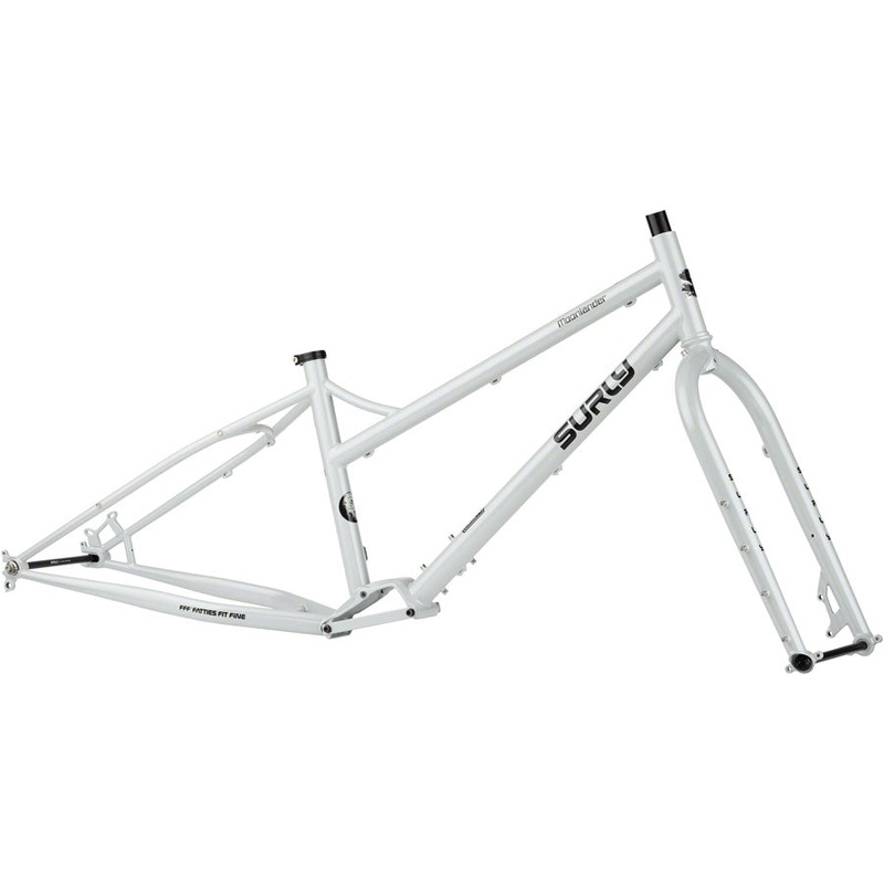 Surly Moonlander Fat Tire Bike Frameset – 24″ Steel Lunar Dust Gray Large