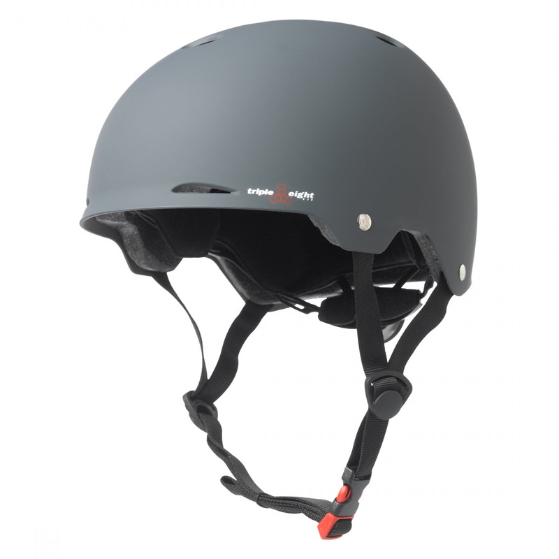 Bike Helmet Triple Eight Dual Certified Gotham ABS Grooved EPS Gun Metal Small/Medium