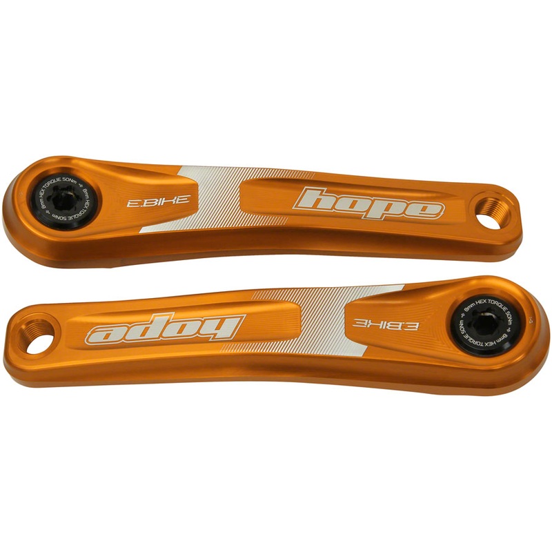 Hope Ebike Crank Arm Set – 165mm, ISIS, Standard Offset, Orange
