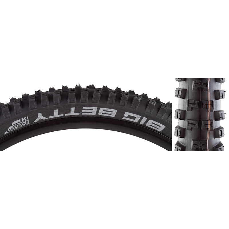 Schwalbe Big Betty Tire – 29 x 2.6″ Tubeless Folding BLK Evolution Line Addix Soft Super Trail