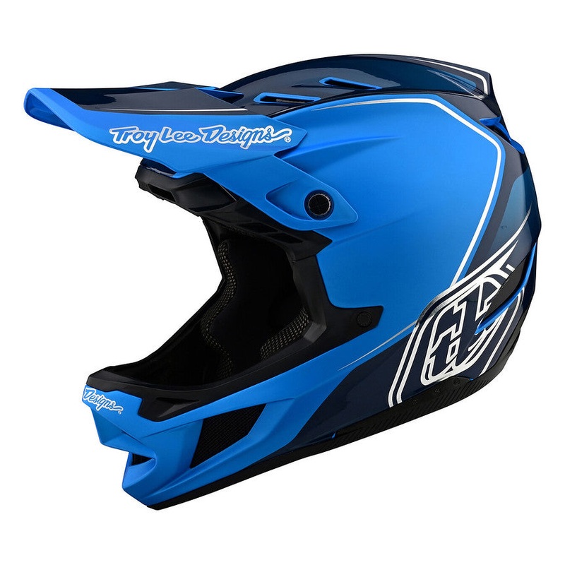 Troy Lee Designs D4 Composite Full Face Helmet – Shadow – Blue – 2022 Blue X-Small