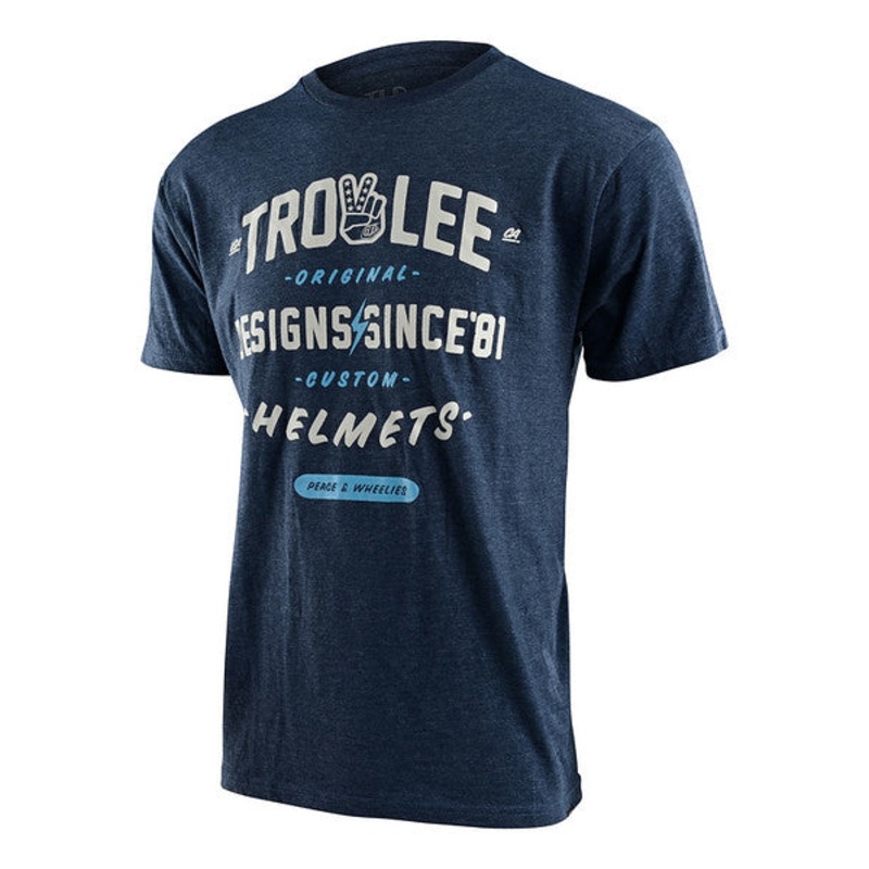 Troy Lee Designs Roll Out Short Sleeve Tee – Navy Heather Navy Heather Small