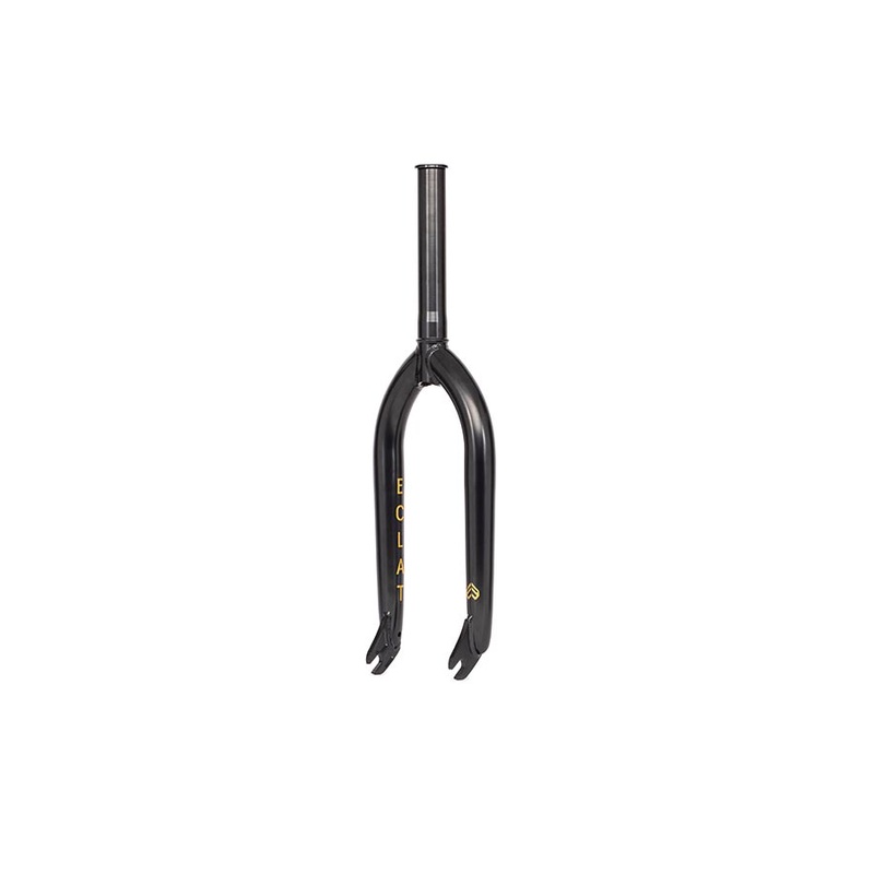 Eclat Storm XLT 24 BMX Forks  Lightweight Cr-Mo Construction, 2.4″ Tire Clearance, 24mm Offset, Compatible with 20” Bikes & Integrated Headsets Black