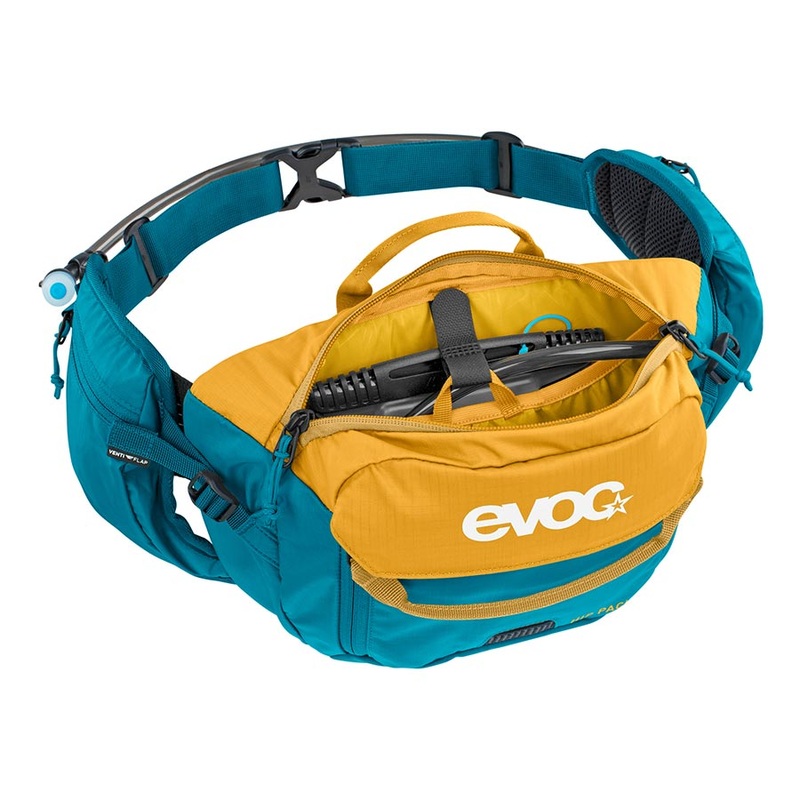 EVOC Hip Pack 3L + 1.5L Bladder, Hydration Bag, Volume: 3L, Bladder: Included (1.5L), Ocean
