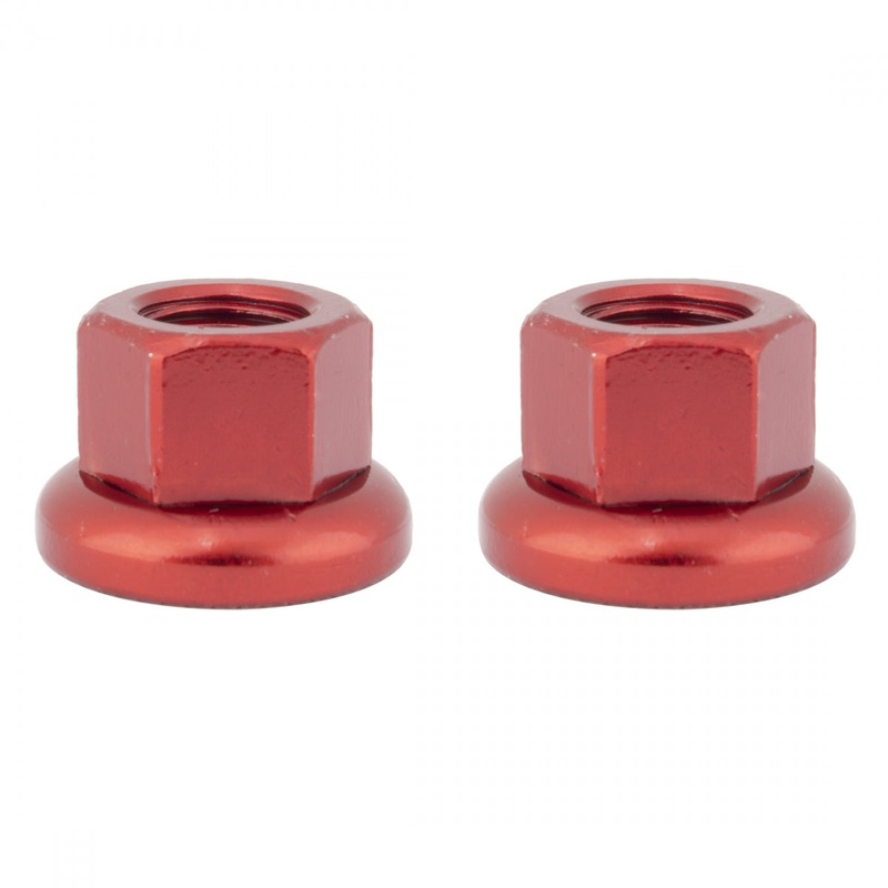 Origin8 Cr-Mo Track Rear Axle Nuts M10 x 1mm Red
